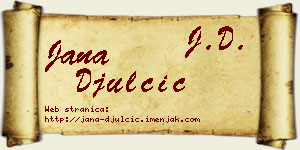 Jana Đulčić vizit kartica